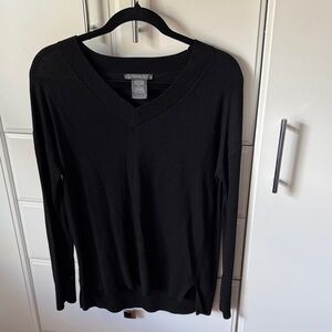 Matty M Black V-Neck Knit Top